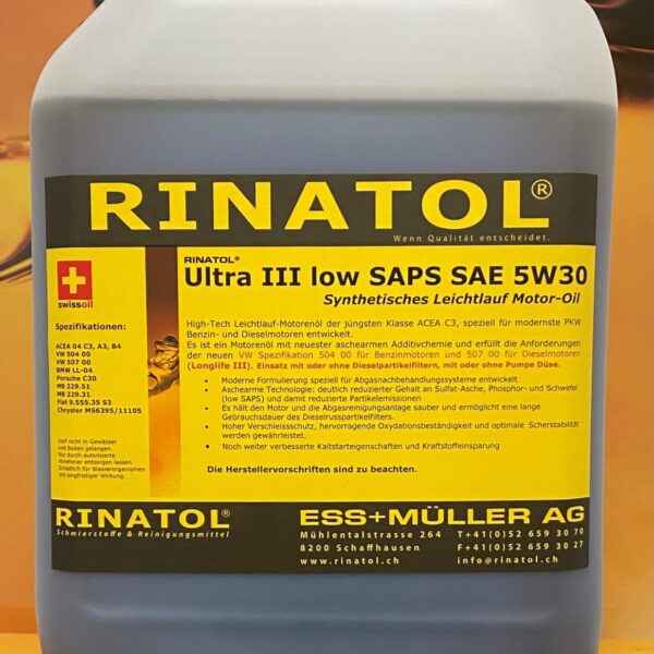 RINATOL® MotorOil Ultra III SAE 5W30 Synth