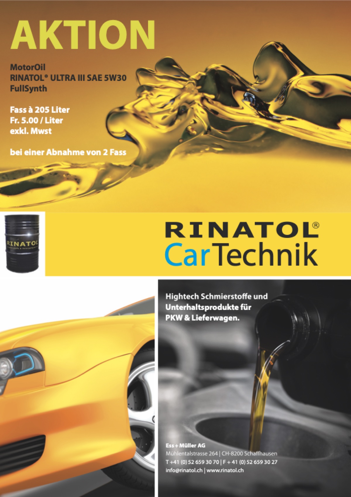 Aktionsflyer RINATOL Ultra III SAE 5W30